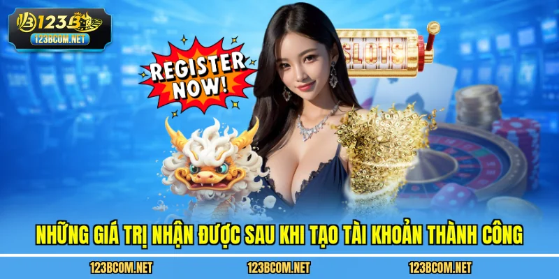 Những giá trị nhận được sau khi tạo tài khoản thành công